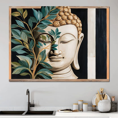 Tranquil Buddha Sanctuary Canvas Wall Art
