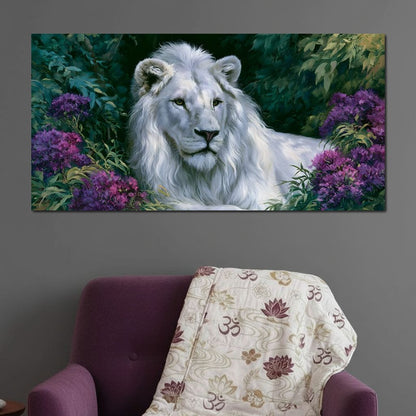 Noble Sovereign Lion Canvas Wall Art