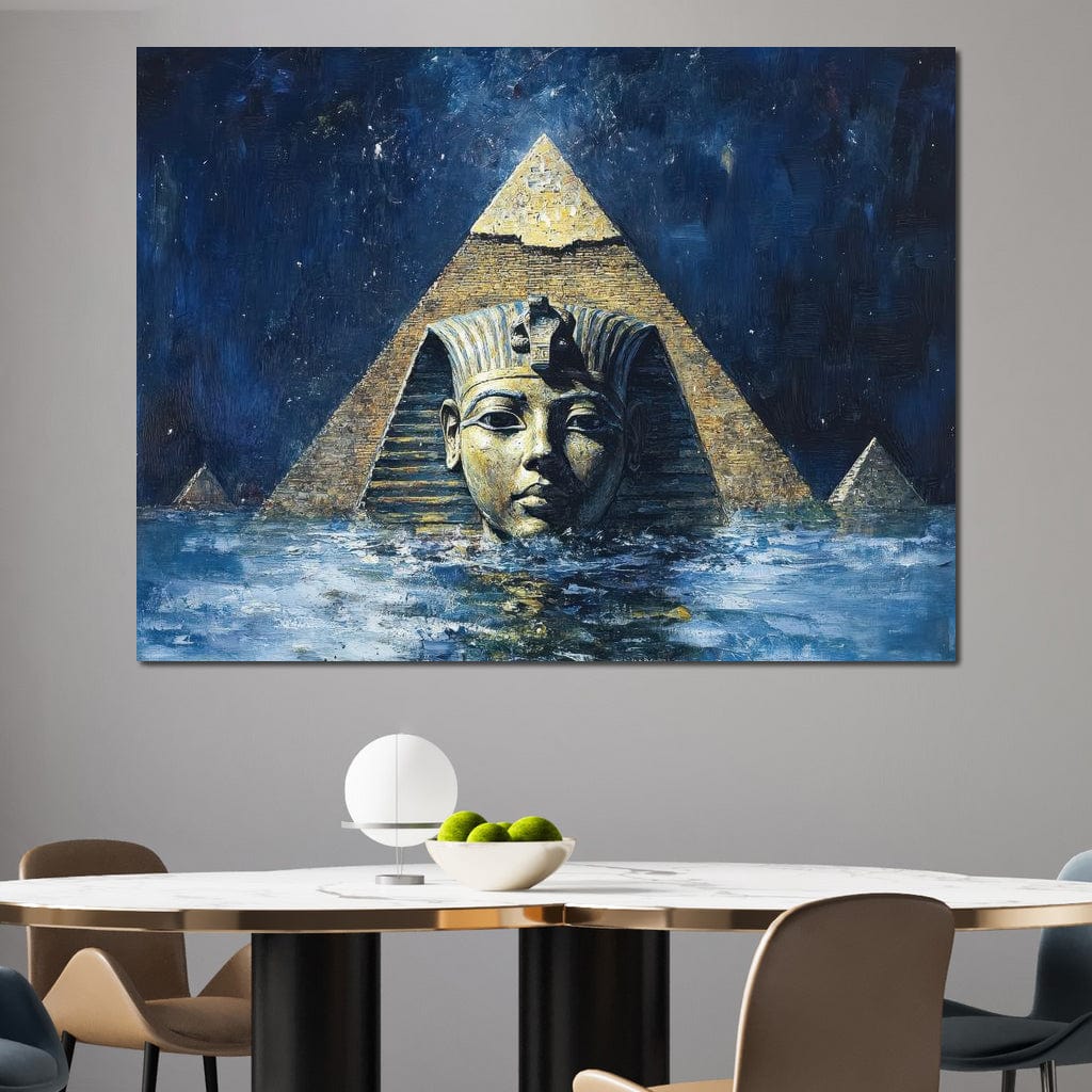 Pharaoh's Timeless Reflection Canvas Wall Art
