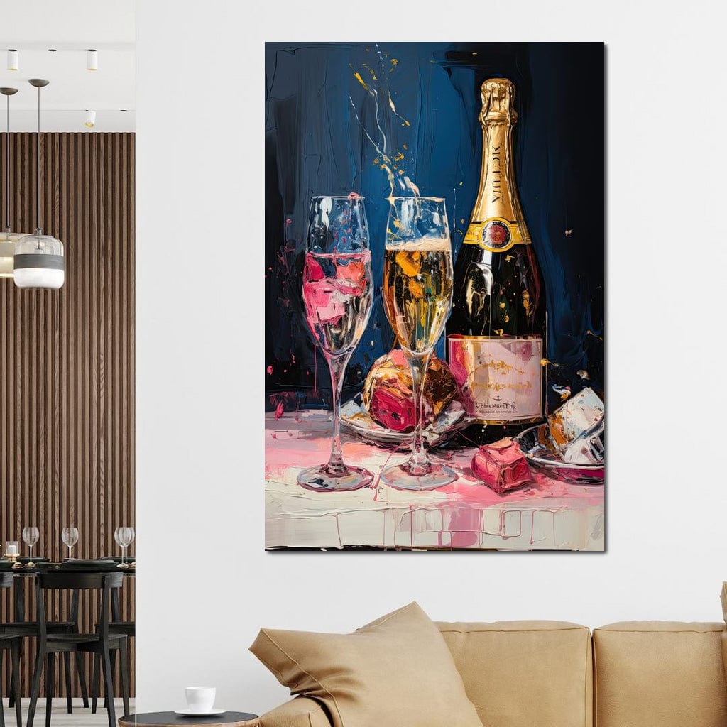 Champagne Radiance Canvas Wall Art