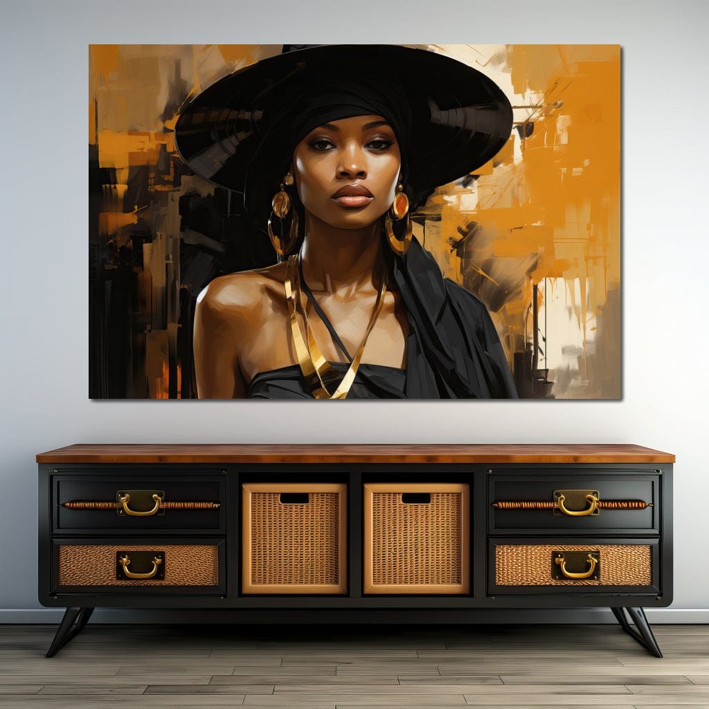 Black Gold Fashion Canvas Wall Art