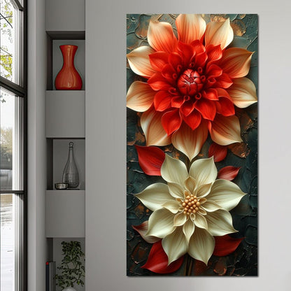 Autumnal Bloom Symphony Canvas Wall Art