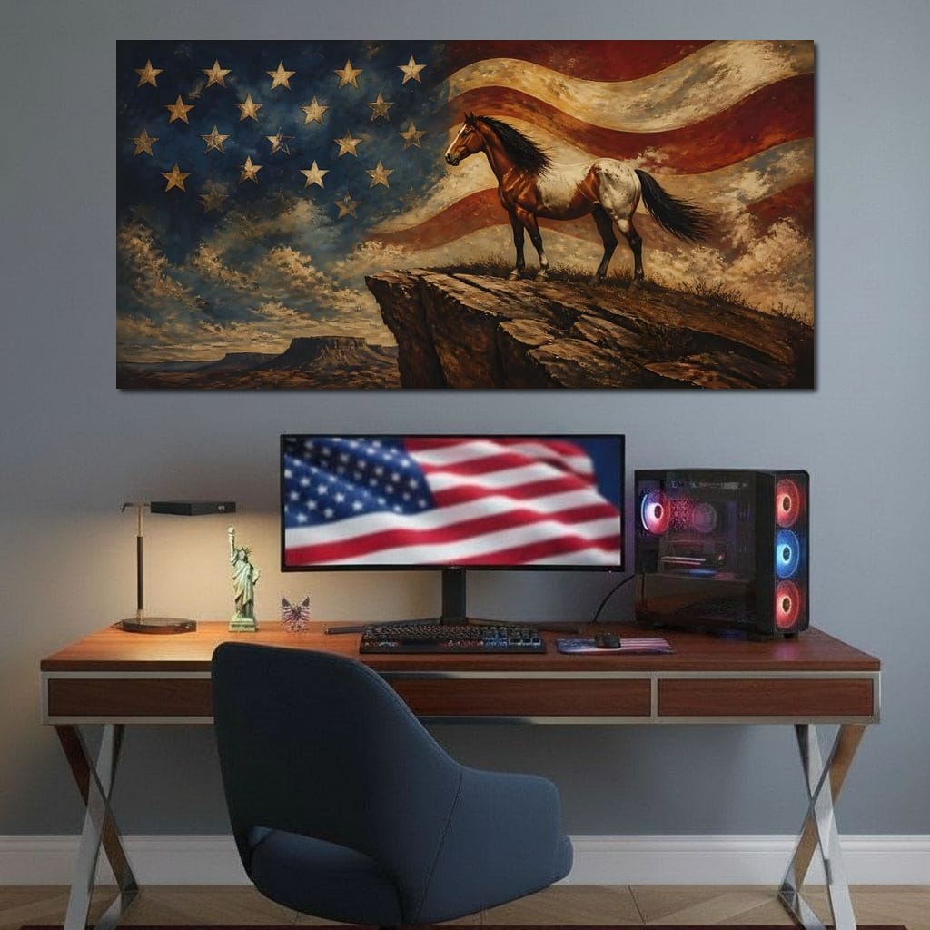 Gallant Spirit Of The Frontier Canvas Wall Art