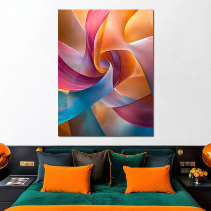 Vibrant Curves of Elegance Canvas Wall Art