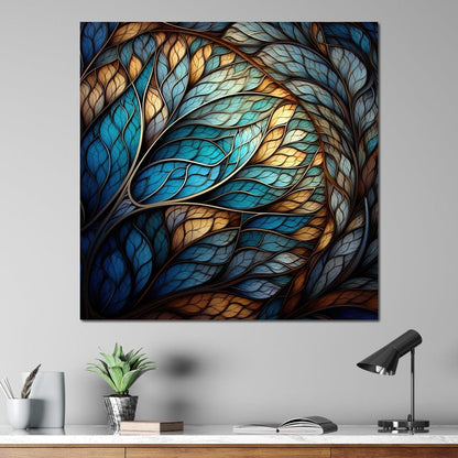 Mosaic Treescape Canvas Wall Art