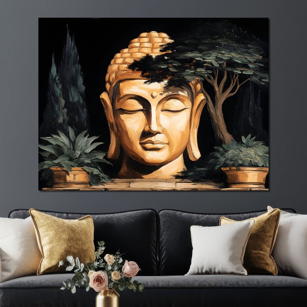 Tranquil Buddha Garden Essence Canvas Wall Art