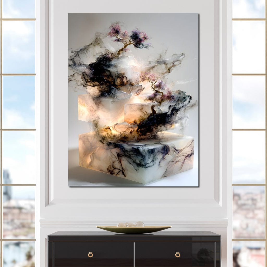 Celestial Bonsai Ascension Canvas Wall Art