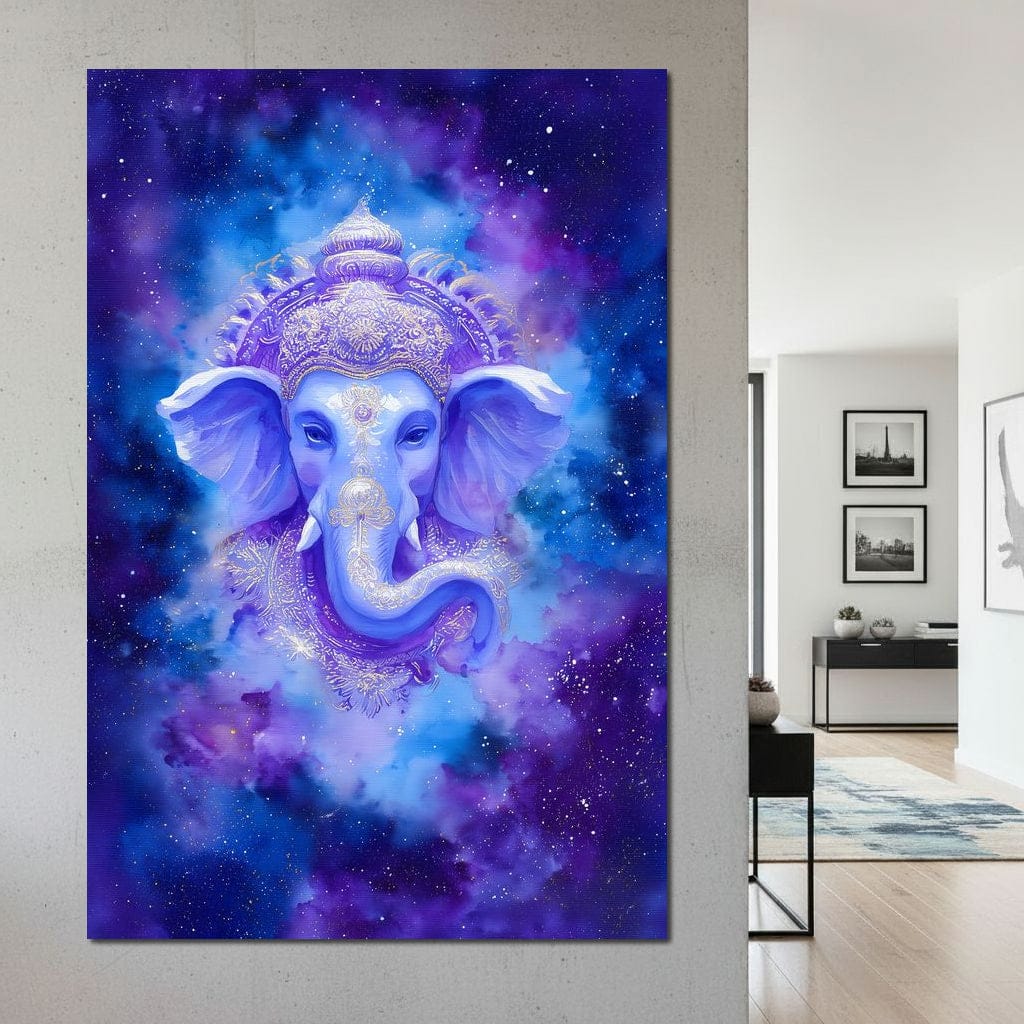 Celestial Ganesha Starlight Canvas Wall Art
