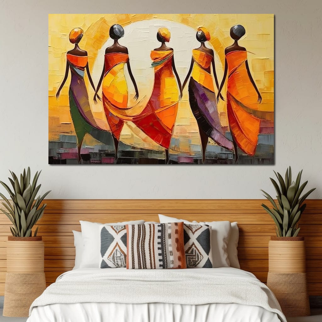 African Sunset Canvas Wall Art