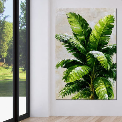 Verdant Rhythm of Tropical Palms Canvas Wall Art