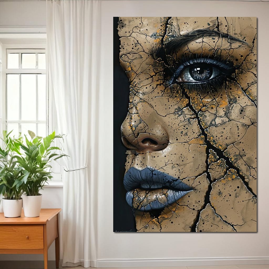 Shattered Solace Echoes Canvas Wall Art