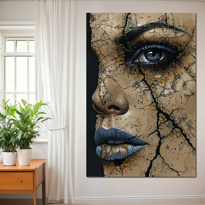 Shattered Solace Echoes Canvas Wall Art