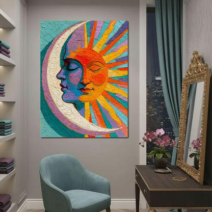 Celestial Union Of The Divided Day Canvas Wall Art