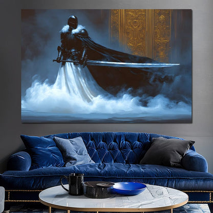 Majestic Shadowed Sentinel Canvas Wall Art