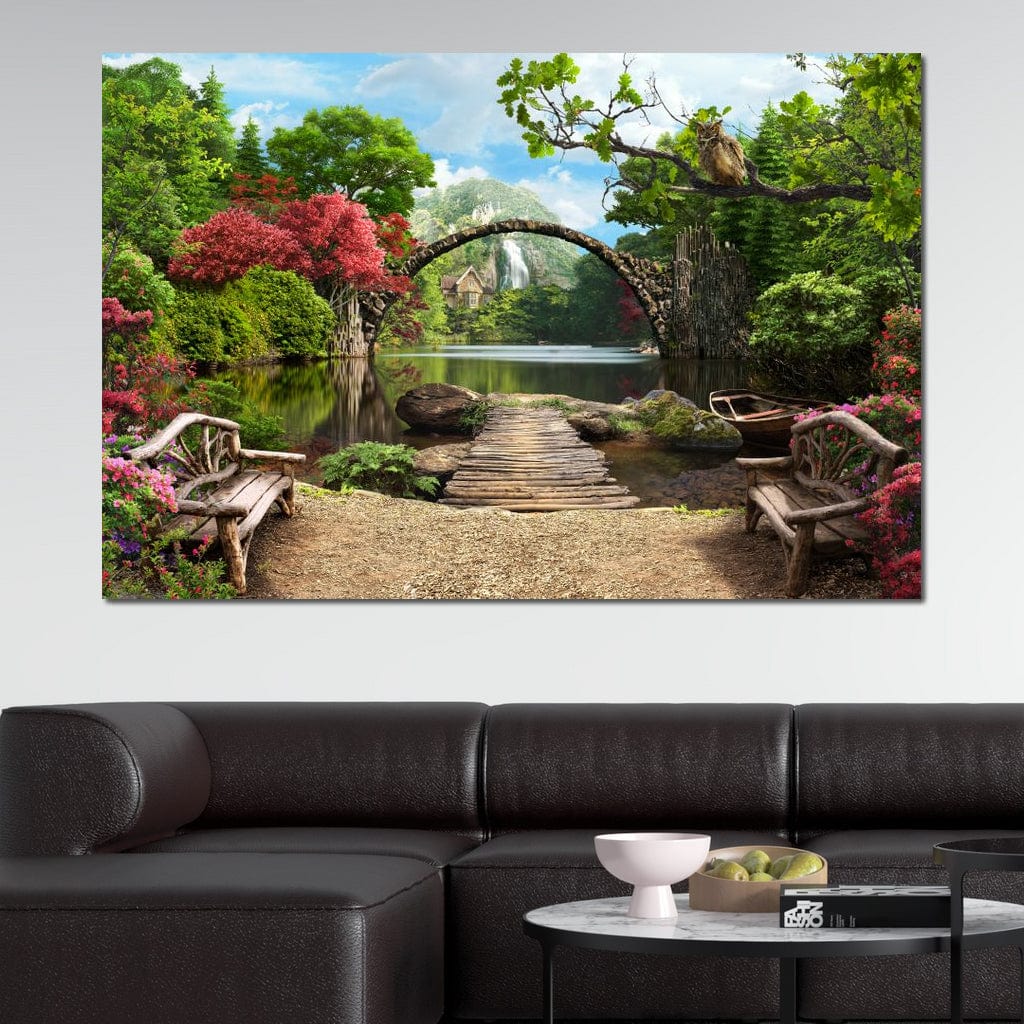 Stone Bridge Canvas Wall Art