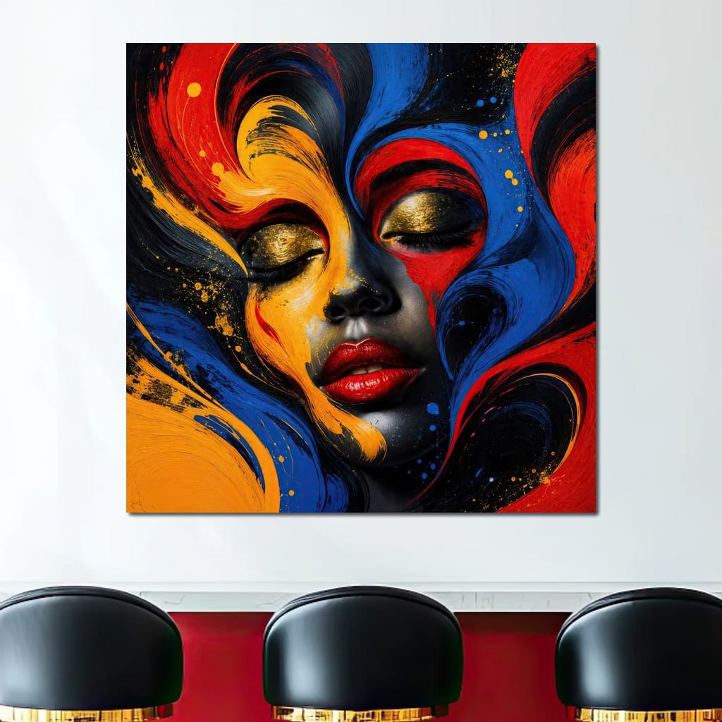 The Face Becomes Emotion Canvas Wall Art