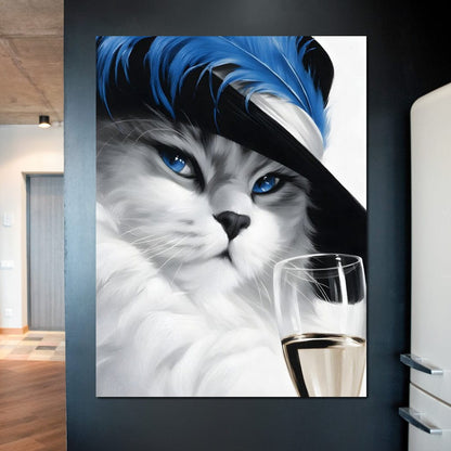 Glamour Feline Elegance Canvas Wall Art