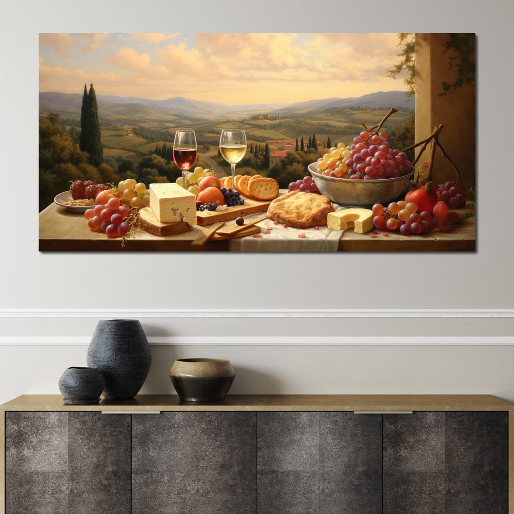 Wine & Cheese Valley Canvas Wall Art