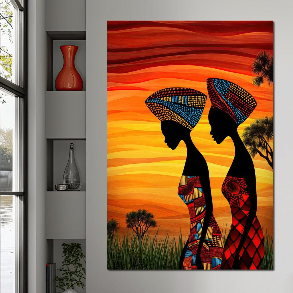 Sisters of the Savannah Canvas Wall Art