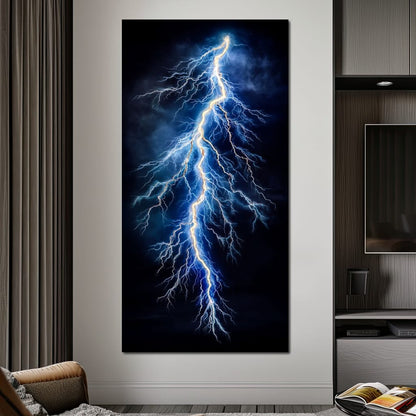 Lightning Storm Strike Canvas Wall Art