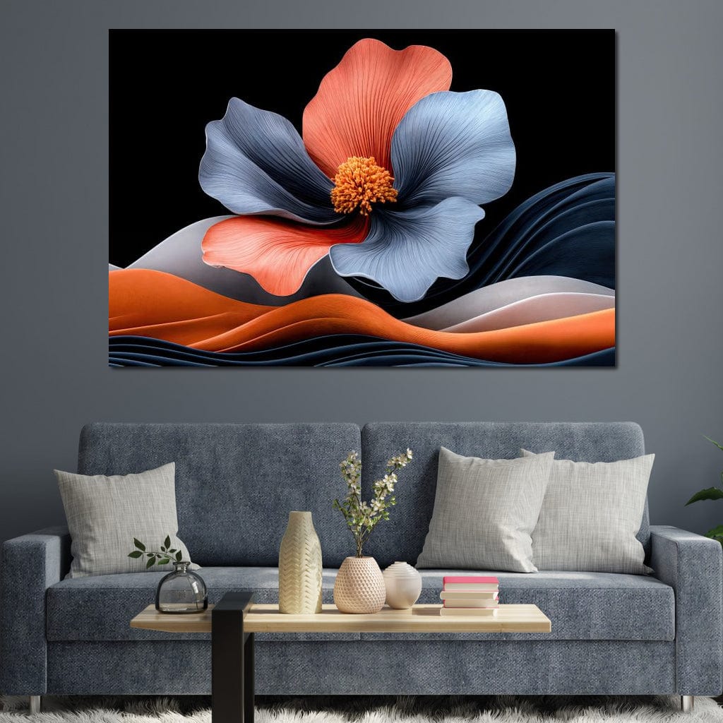 3D Bloom of Eternal Radiance Canvas Wall Art