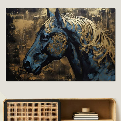 Gilded Royal Horse Canvas Wall Art