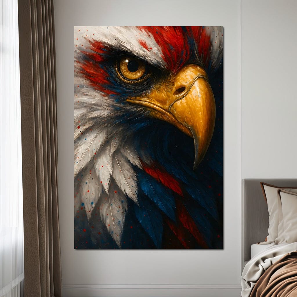Majestic Gaze of Freedom Canvas Wall Art
