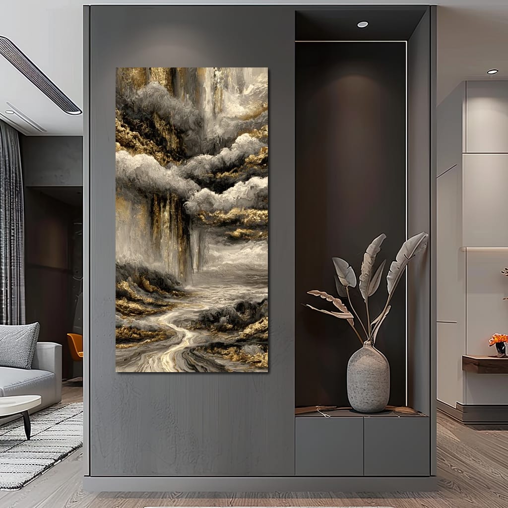 Gilded Rivers Of Lost Time Canvas Wall Art