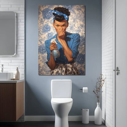 Bathroom Spray Clean Canvas Wall Art