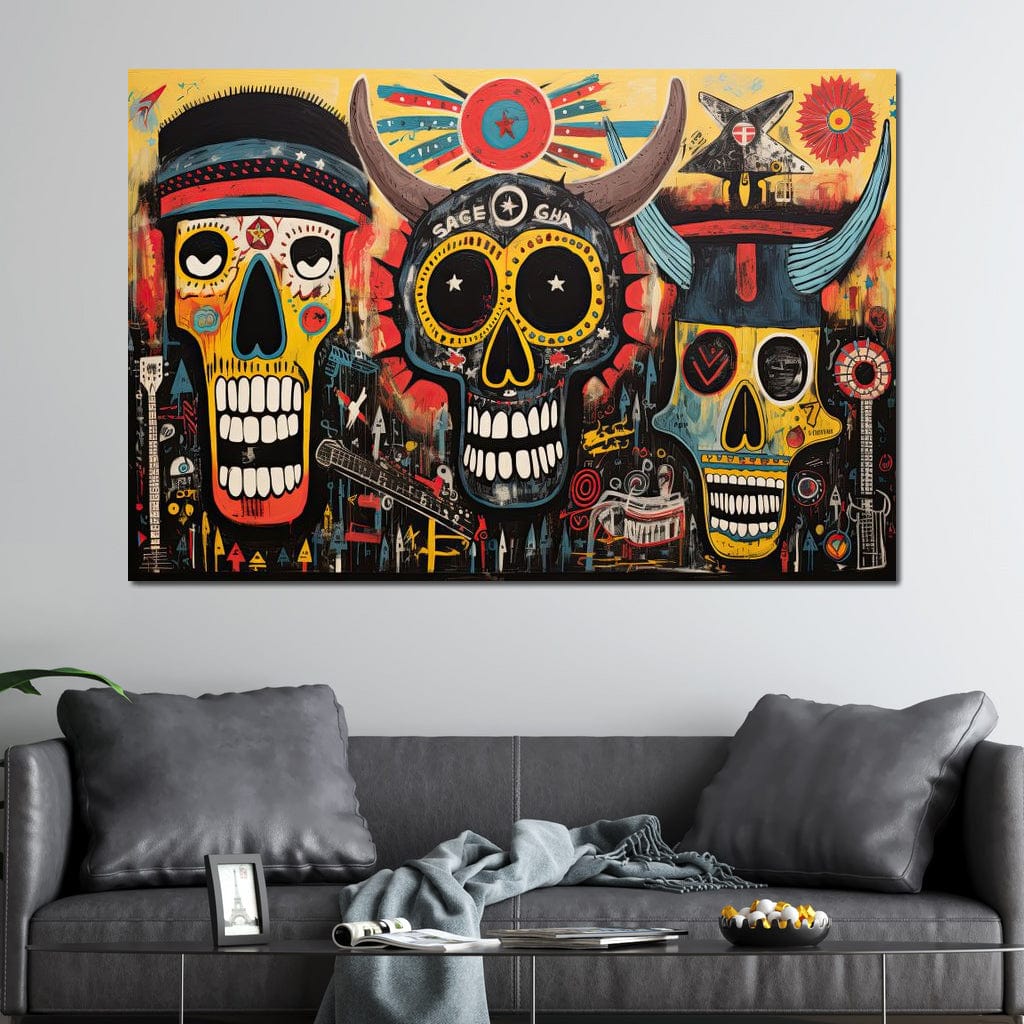 Vibrant Tribal Spirit Montage Canvas Wall Art