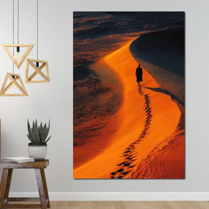 Solitude On Burning Sands Canvas Wall Art