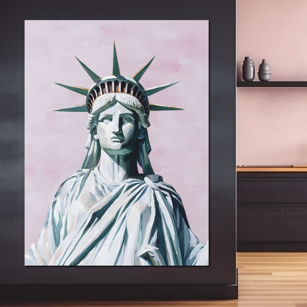 Liberty Crown Pastel Sky Canvas Wall Art