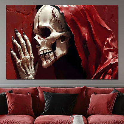 Skeletons Shroud of Silence Canvas Wall Art