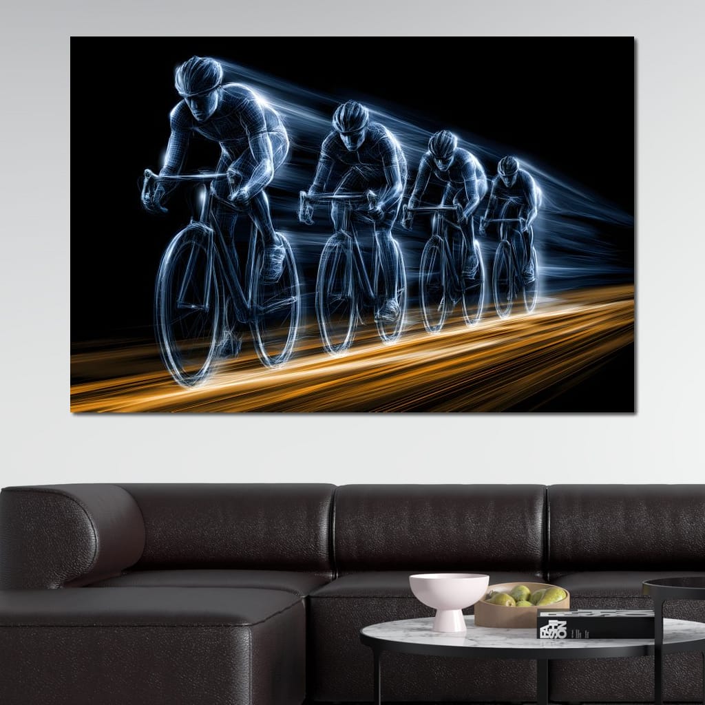 Kinetic Pulse of the Peloton Canvas Wall Art