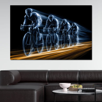 Kinetic Pulse of the Peloton Canvas Wall Art