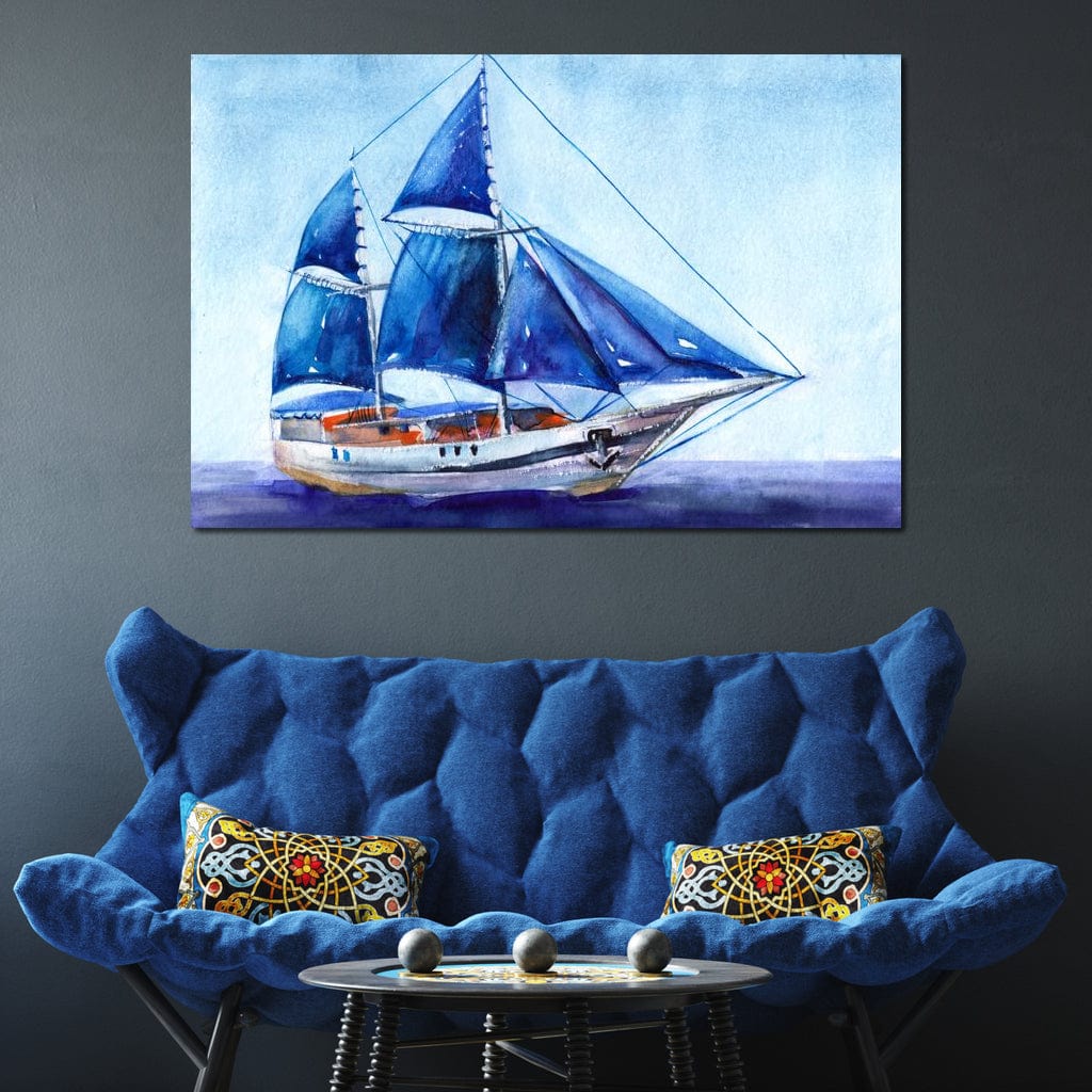 Blue Sails Canvas Wall Art