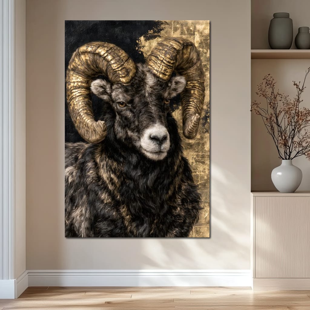 Guardian of the Gilded Peak Canvas Wall Art