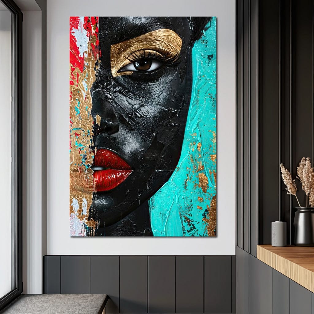 Golden Gaze of Mystery Canvas Wall Art