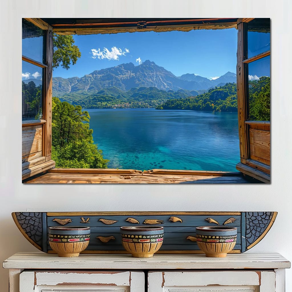Lakeside Serenity Vista Canvas Wall Art