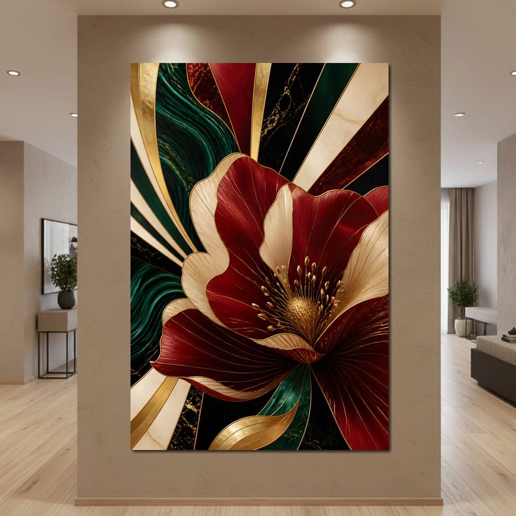Gilded Petals Of Canvas Wall Art