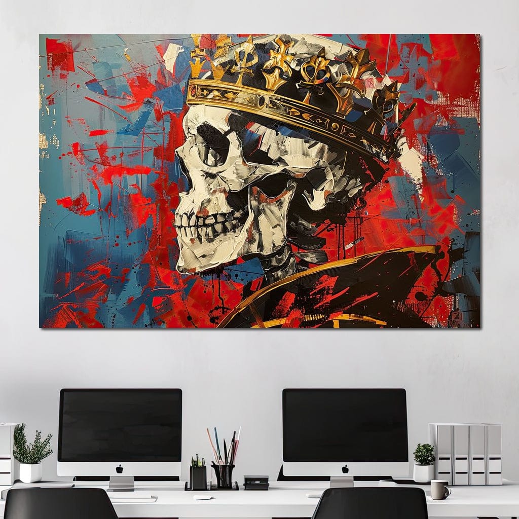 Revelation of Regal Skeletons Canvas Wall Art