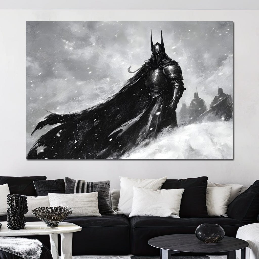Knight of Winter Shadows Canvas Wall Art