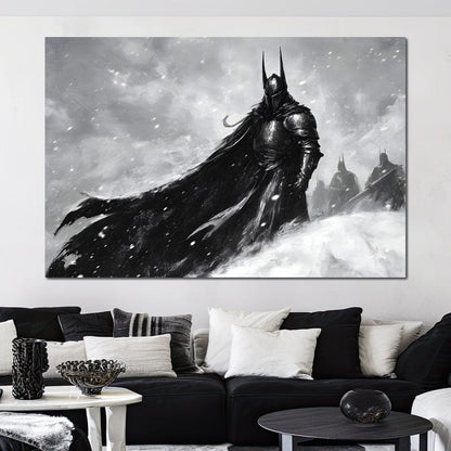 Knight of Winter Shadows Canvas Wall Art
