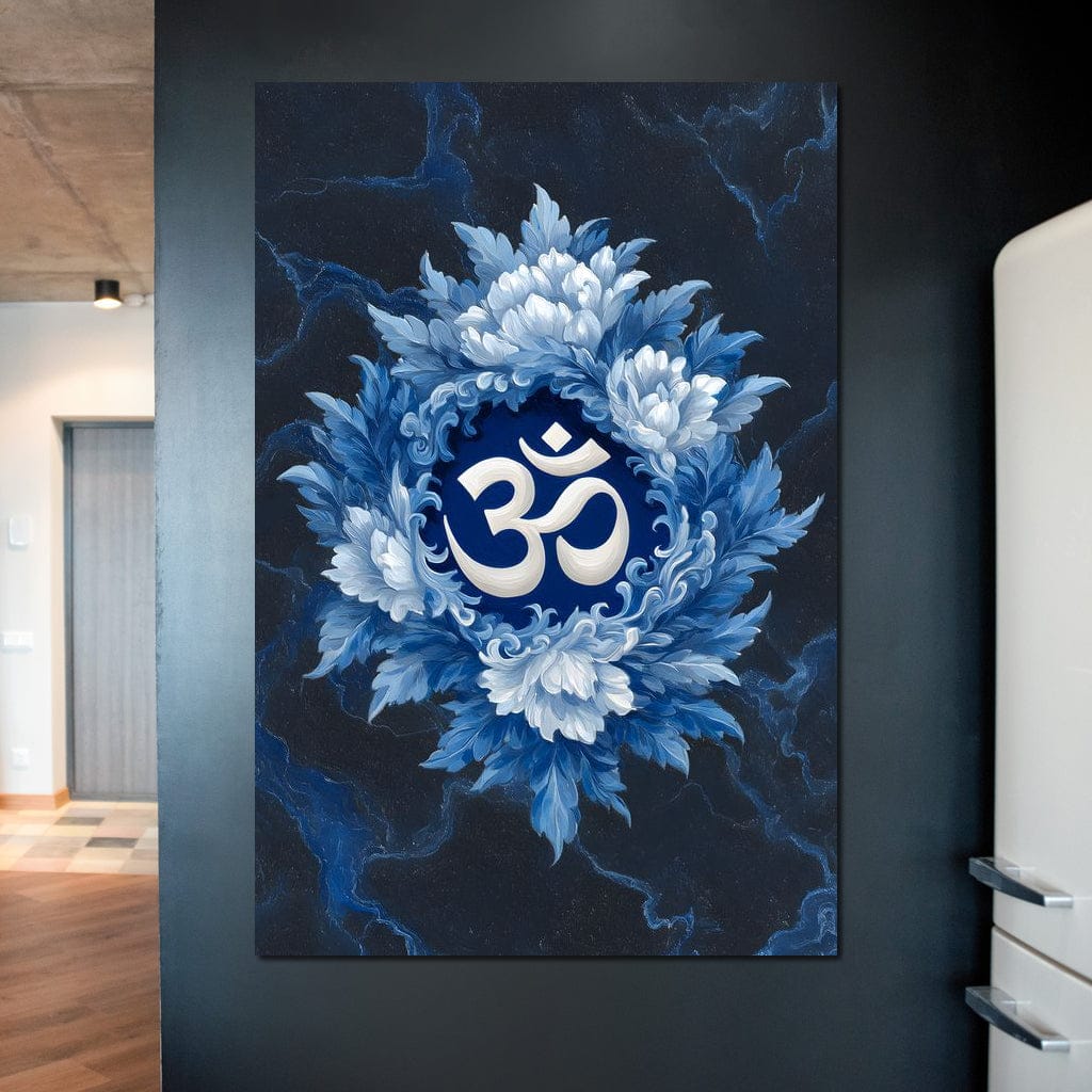 Om Lotus Blossom Meditation Mark Canvas Wall Art