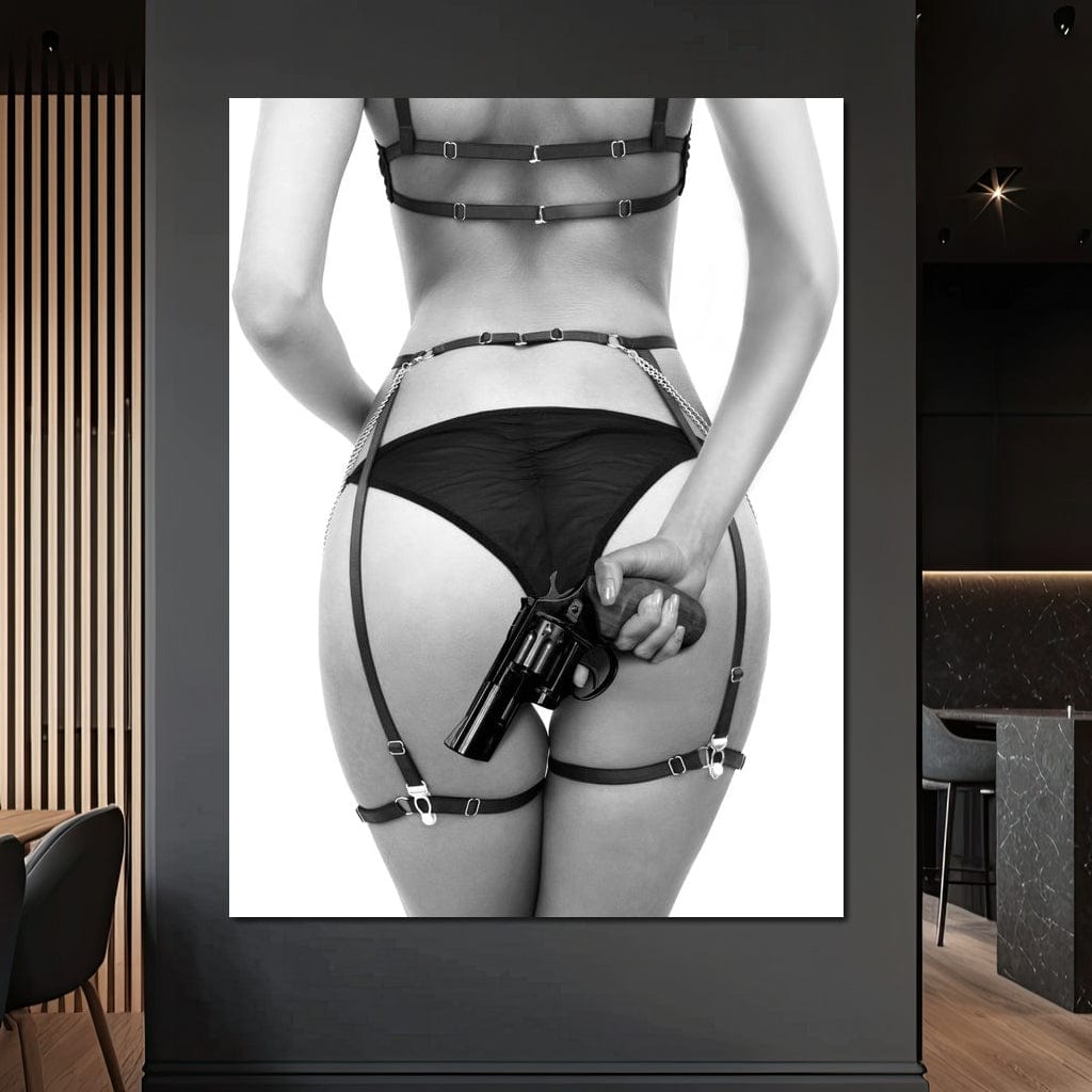 Gun Ass Canvas Wall Art
