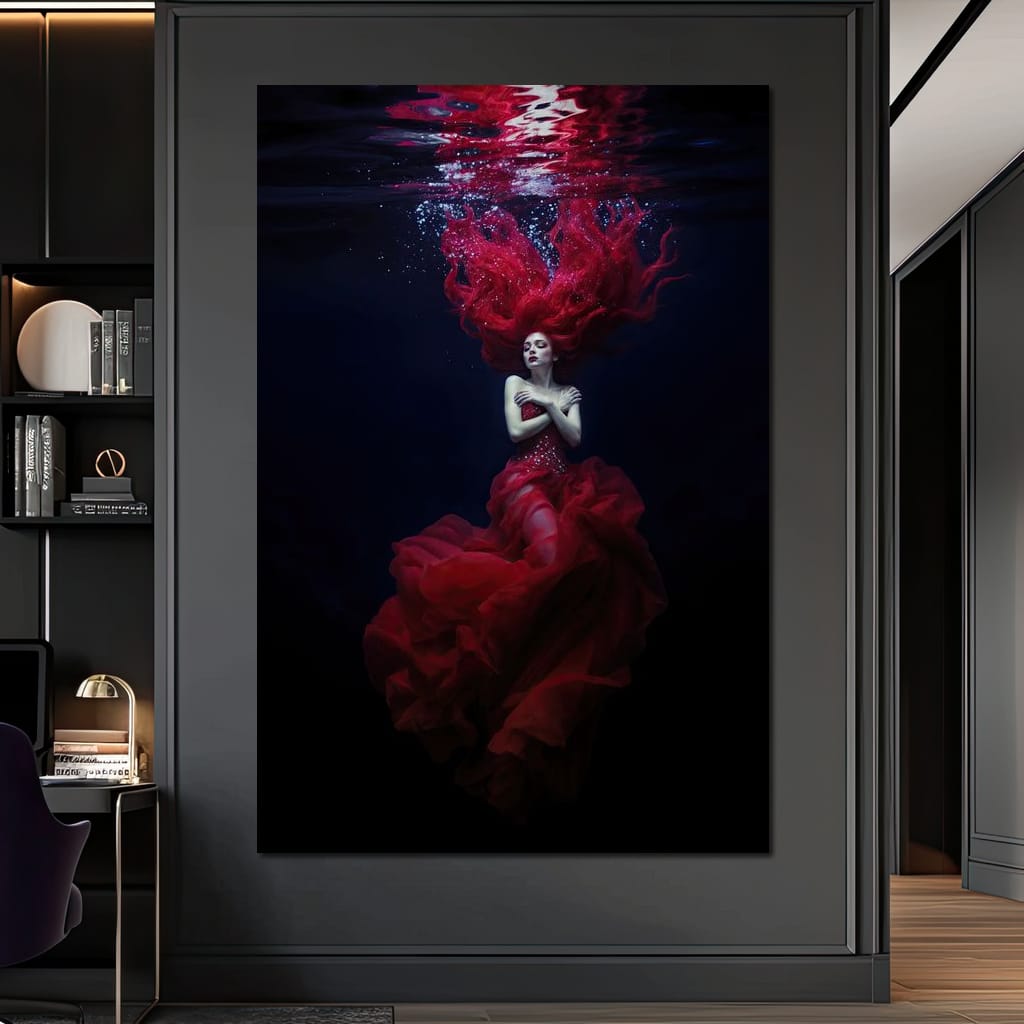 Crimson Depths Canvas Wall Art