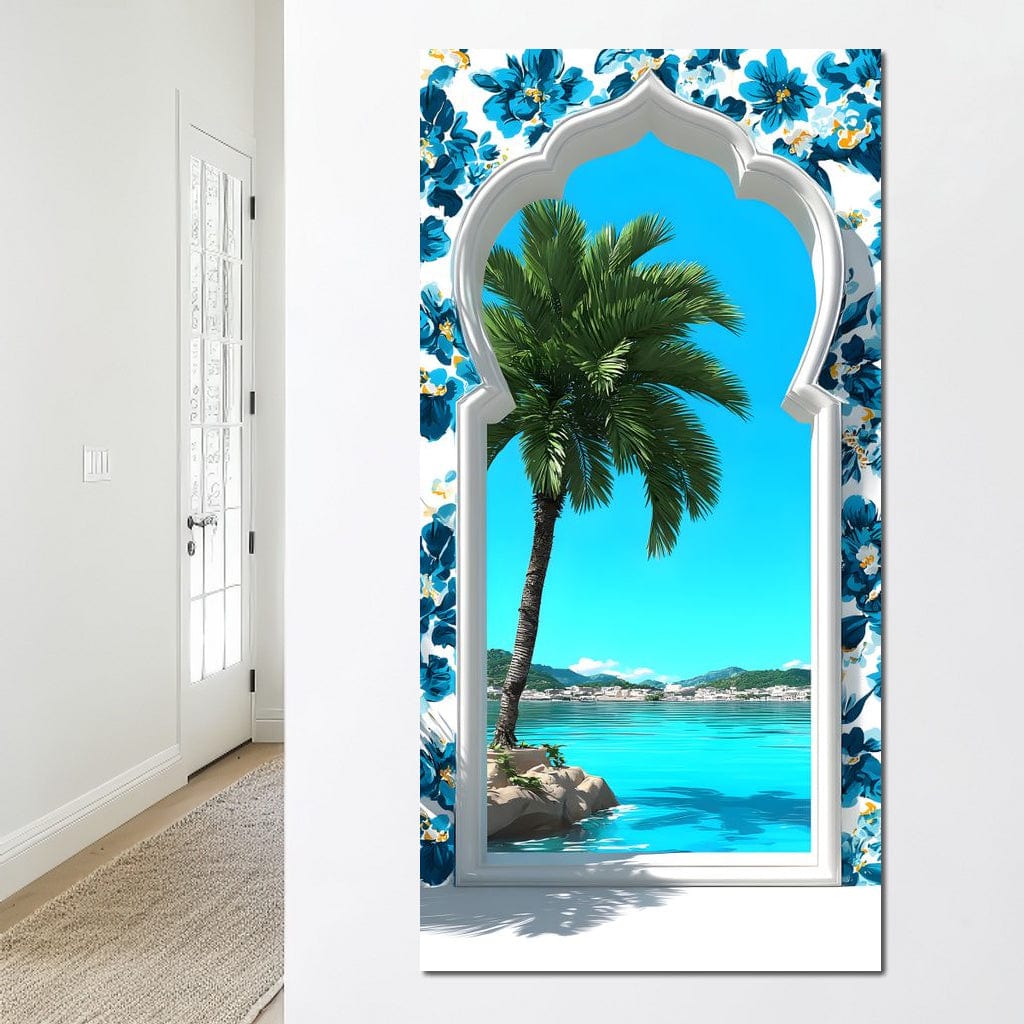 Tropical Window to Tranquility Canvas Wall Art