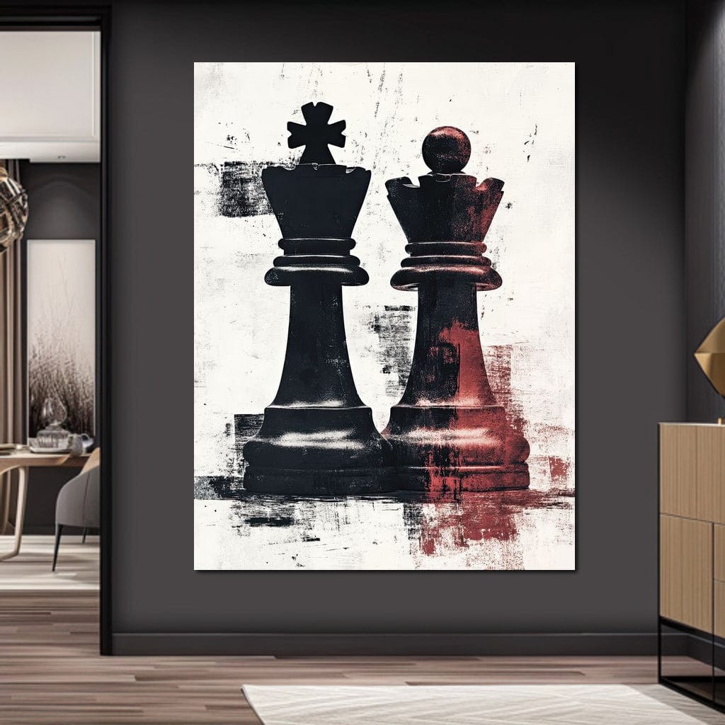 Chess Kings Encounter Majesty Canvas Wall Art