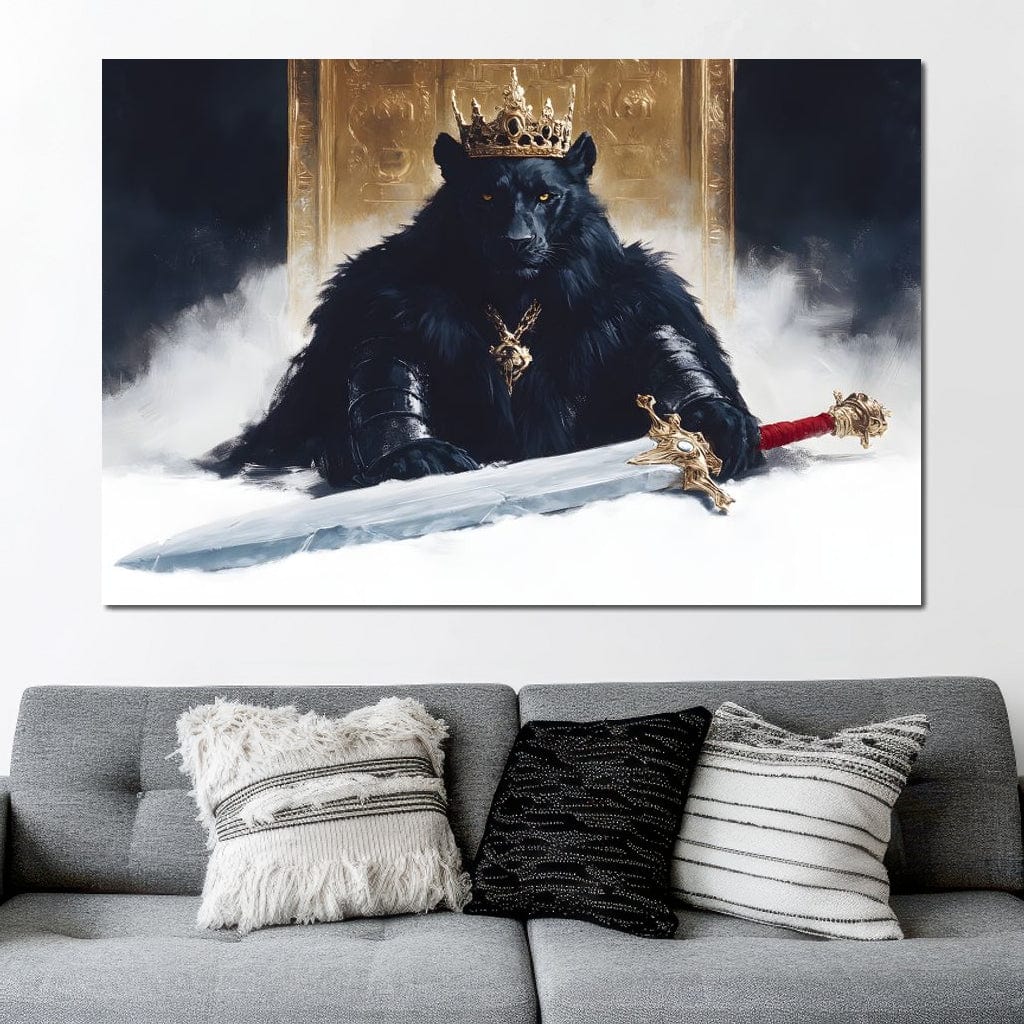 Sovereign Panther Knight Canvas Wall Art