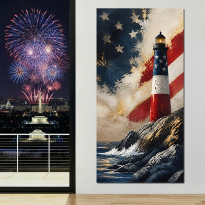 Beacon of the coastal spirit Canvas Wall Art